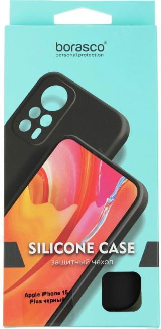 Чехол (72414) BoraSCO для Apple iPhone  15 Plus черный