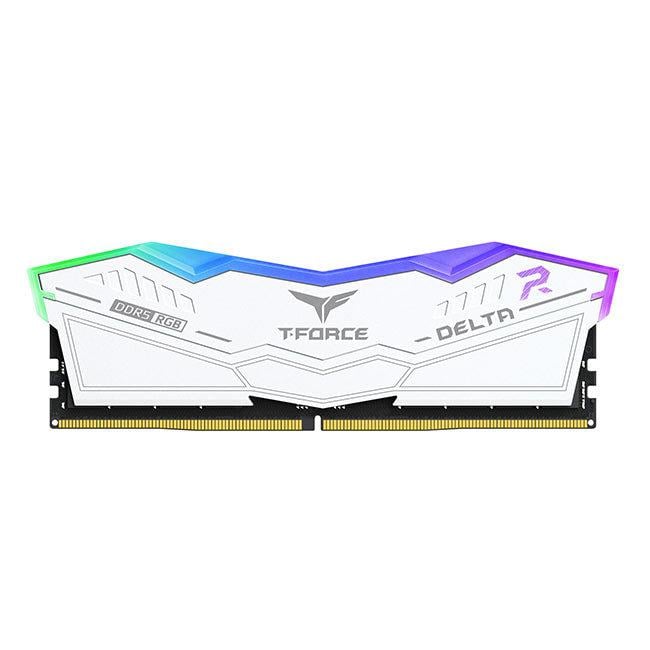 DDR5 TEAMGROUP T-Force Delta  RGB 64GB (2x32GB) 6000MHz CL38 (38-38-38-78) 1.3V / FF4D564G6000HC38ADC01  /  White