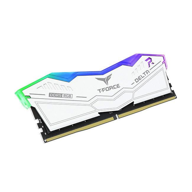 DDR5 TEAMGROUP T-Force Delta  RGB 64GB (2x32GB) 6000MHz CL38 (38-38-38-78) 1.3V / FF4D564G6000HC38ADC01  /  White