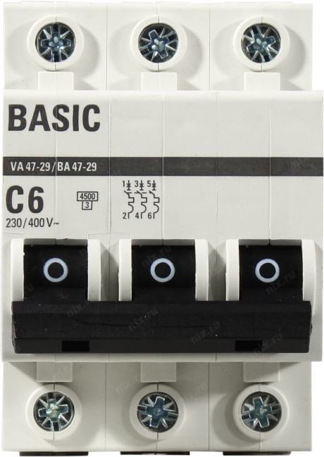EKF <mcb4729-3-06C> Автоматический  выключатель (3P, 6A)