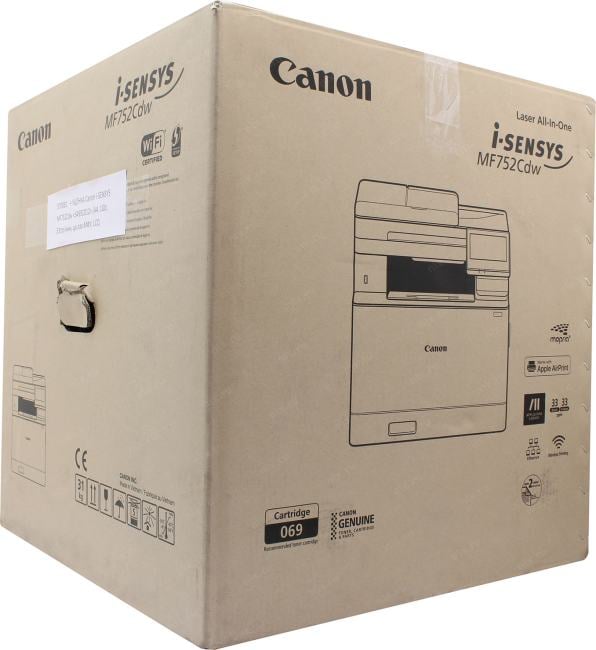УЦЕНКА Canon i-SENSYS MF752Cdw <5455C012> (A4, 1Gb, 33стр/мин, цв.лаз.МФУ, LCD, DADF,  двуст.печать, USB2.0, сетевой,WiFi)