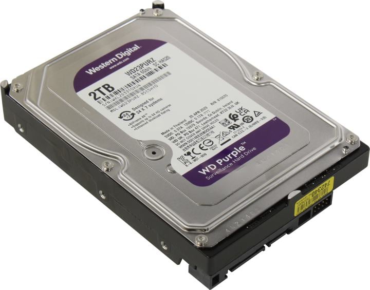 Жесткий диск Western Digital WD23PURZ, 3.5", 2TB, SATA 3, 5400RPM, 64MB