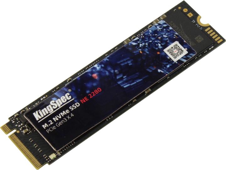 Твердотельный накопитель SSD M.2 128 Gb Kingspec PCIe 3.0 x4 NVMe R1800/W600MB/s 3D NAND MTBF 1M 100200/14500 IOPS 60TBW NE-128 2280