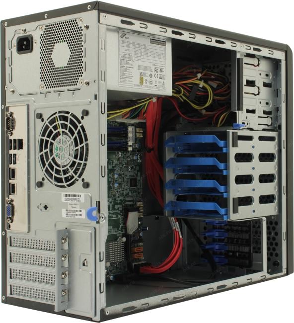 Серверная платформа Supermicro SYS-530T-I, 1×LGA1200, 4×DDR4, 4×3.5", 400 Вт, Tower