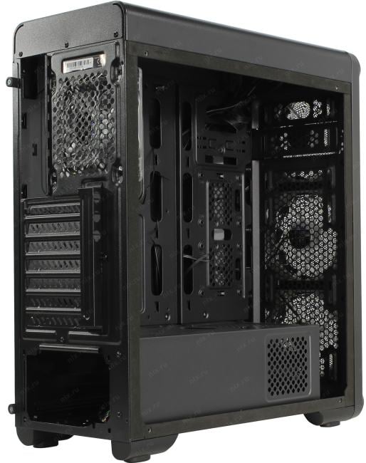 (Поврежденная упаковка)  Корпус ZALMAN I3, без БП, большое боковое окно, черный,  ATX