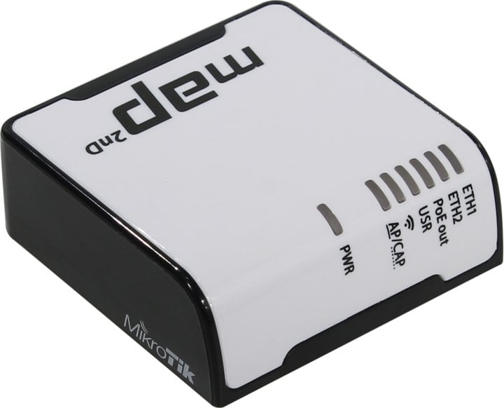 Точка доступа MikroTik RBmAP2nD, 2.4 ГГц 802.11b/g/n, 2×LAN, PoE