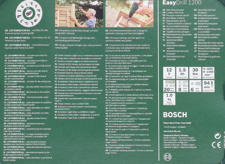 Bosch EasyDrill  1200  <06039D3007>  Аккум. дрель-шуруповёрт