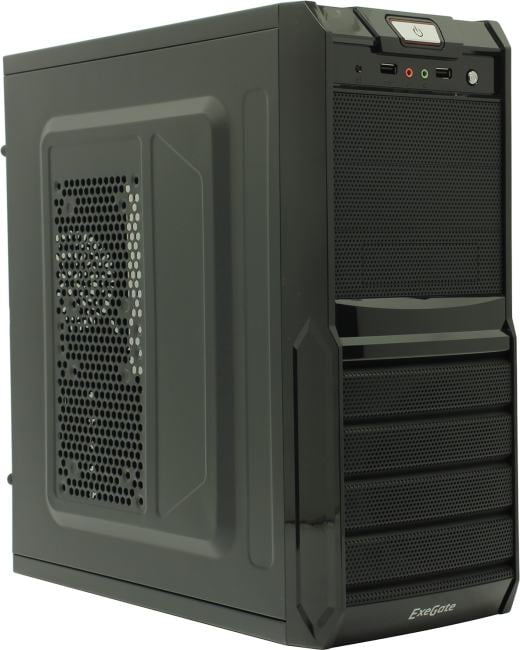 Корпус Miditower Exegate <XP-329S> Black ATX 500W (24+4+6/8пин) <EX278399RUS>