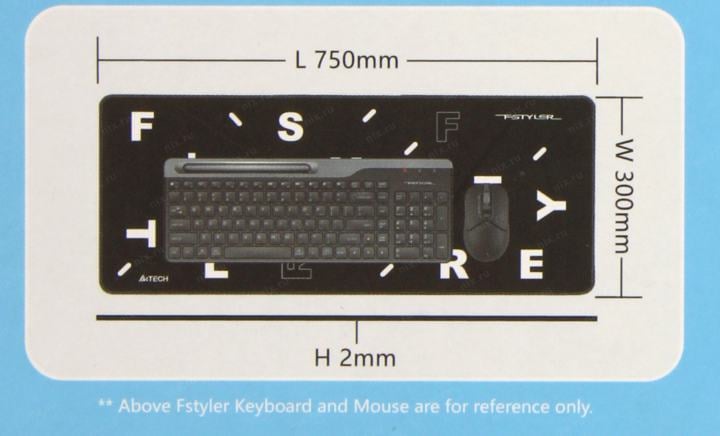 A4Tech FStyler <FP75 Black>  (коврик  для  мыши, 750x300x2мм)