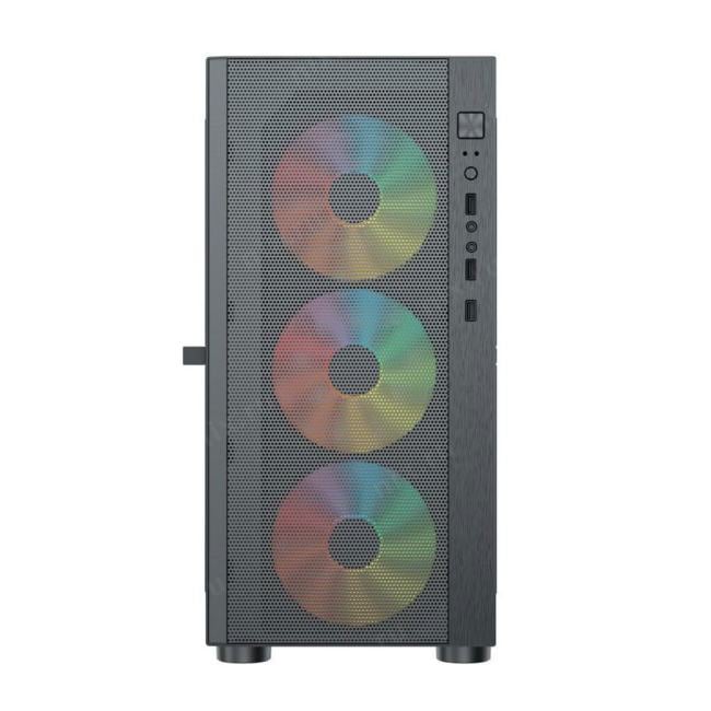 AH-TC4GA-0000 ACD Citadel 104 ATX, Black, USB3.0*1+USB2.0*2+HD audio,3*12cm F1 ARGB fans at front(Slave  fans) ,1*12cm F