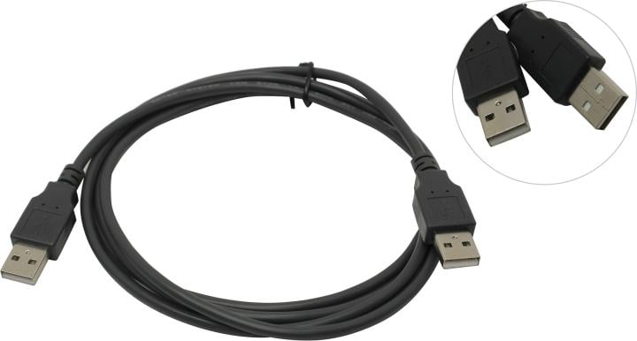 Кабель USB 2.0 Am - Am - 1.8 м, серый, 5bites (UC5009-018C)