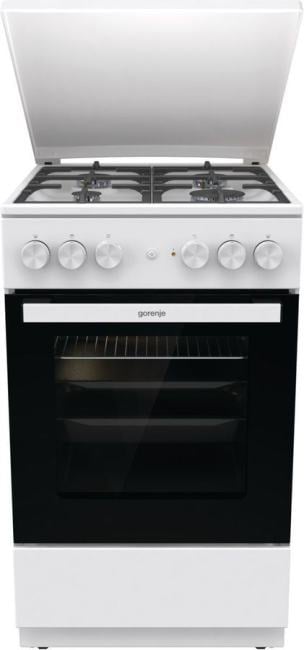 Плита Комбинированная Gorenje GK5A42WF-B  белый  (металлическая  крышка) реш.чугун