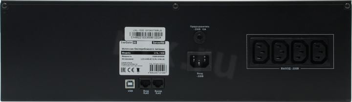 UPS 1500VA Exegate ServerRM <UNL-1500> <EP285776RUS> Rack Mount 3U, защита  телефонной линии/RJ45, USB