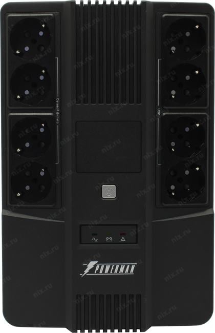 UPS 1000VA PowerMAN Brick  1000,  8  евро розеток