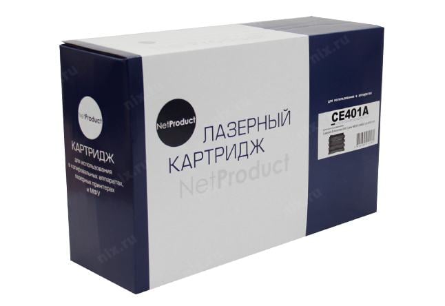 Картридж NetProduct N-CE401A, голубой, 6000 стр., для HP M551n/M575dn