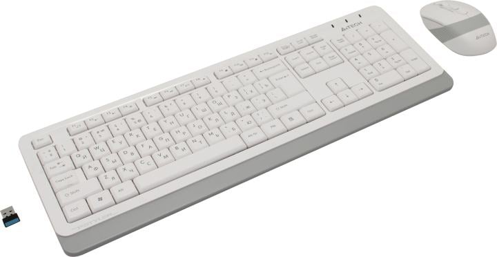 Клавиатура A4Tech Fstyler FG1010 White (Кл-ра, USB,  FM+Мышь,4кн,  Roll,  USB, FM)