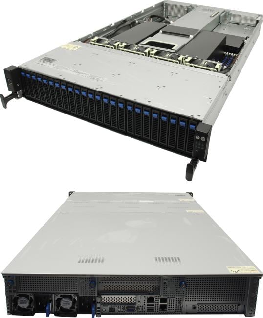 Серверная платформа ASUS RS720-E11-RS24U 90SF01Z1-M008V0, 2U, 2×LGA4677, 32×DDR5, 24×NVMe, 2×10GbE