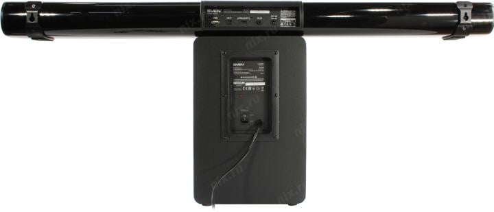 Колонки SVEN SB-2150A Black (саундбар 2x40W+Wireless Subwoofer 100W дерево,  USB, Bluetooth, ПДУ)