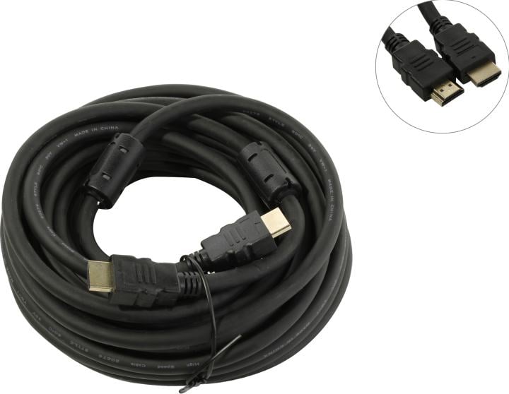 Кабель HDMI 10м Exegate EX-CC-HDMI2-10.0F 2.0 4K UHD Ethernet ферритовые кольца позолоченные контакты