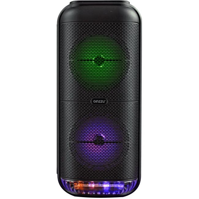 Портативная акустика 2.0 Ginzzu GM-235, 400Вт, черный (GM-235)