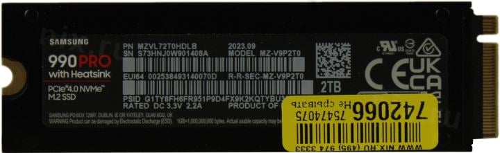 SSD 2 Tb M.2 2280 M Samsung 990  PRO  Series  <MZ-V9P2T0CW> TLC