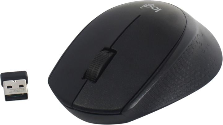 Logitech M330 Silent Plus Black Wireless Mouse <910-004909/910-004924>  (RTL) USB 3btn+Roll
