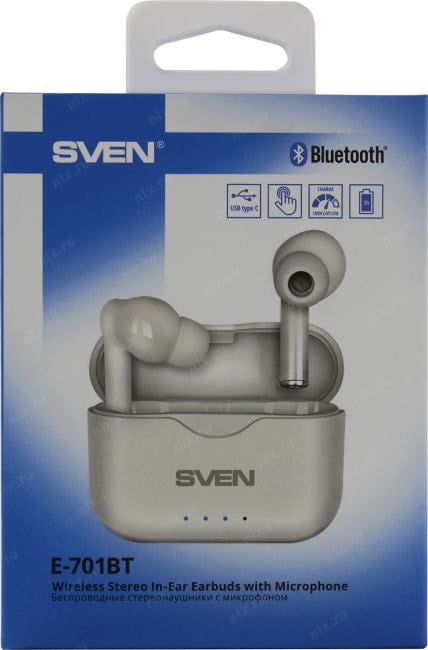 Наушники с микрофоном SVEN  E-701BT <White> (Bluetooth)