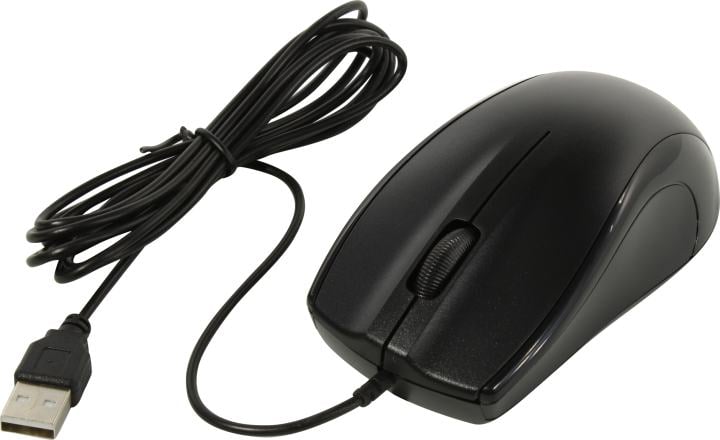 OKLICK Optical Mouse <185V2> <Black> (RTL)  USB 3btn+Roll <1185962>