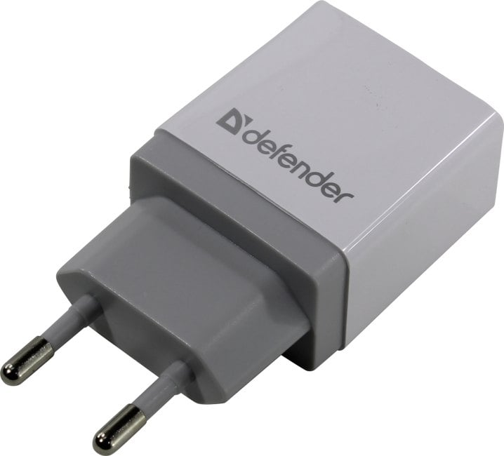 Defender UPA-21 White (83571) Зарядное устройство USB (Вх. AC100-240V, Вых. DC5V, USB 2.1A)