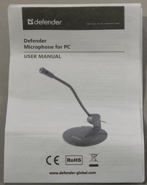 Микрофон Defender MIC-117  (1.8м)  <64117>