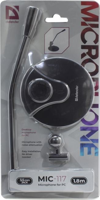 Микрофон Defender MIC-117  (1.8м)  <64117>