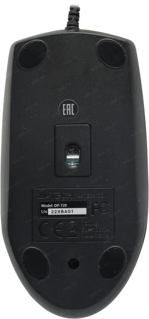 A4Tech Optical Mouse <OP-720-Black(1)>  (RTL) USB 3btn+Roll