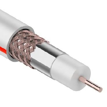 01-2401-6 Кабель коаксиальный PROconnect SAT 50 M, Cu/Al/Cu, 64%, 75 Ом, бухта  100 м, белый