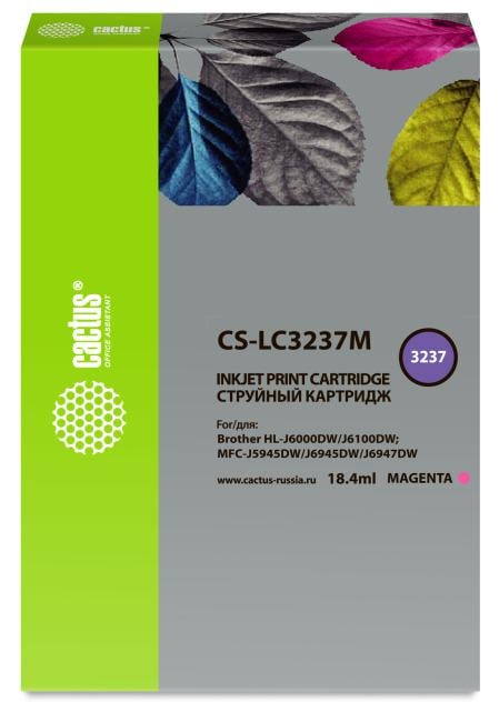 Картридж Cactus CS-LC3237M Magenta  для Brother HL-J6000DW/J6100DW