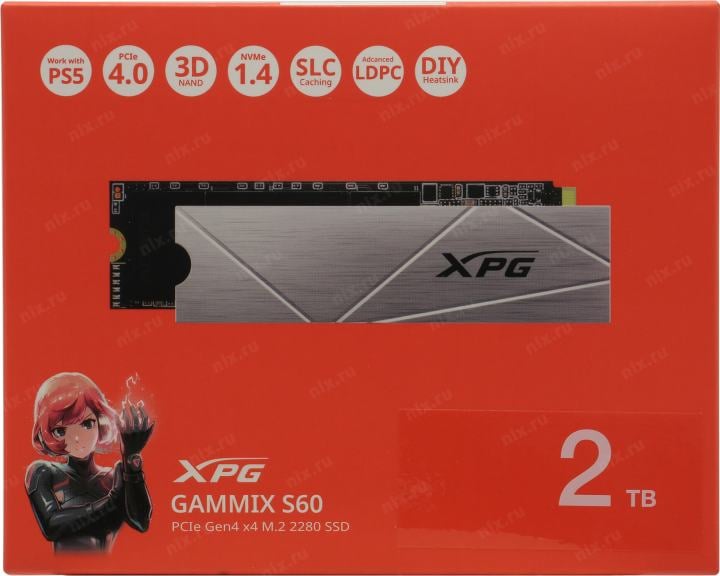 SSD 2 Tb M.2 2280 M ADATA  XPG  GAMMIX  S60 <AGAMMIXS60-2T-CS>