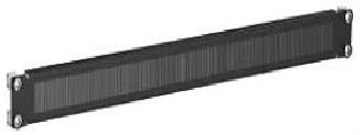 Кабельный ввод DKC R5SPZ191HEB с щеточным буртиком 19"  1U  RAL9005,  "RAM telecom"