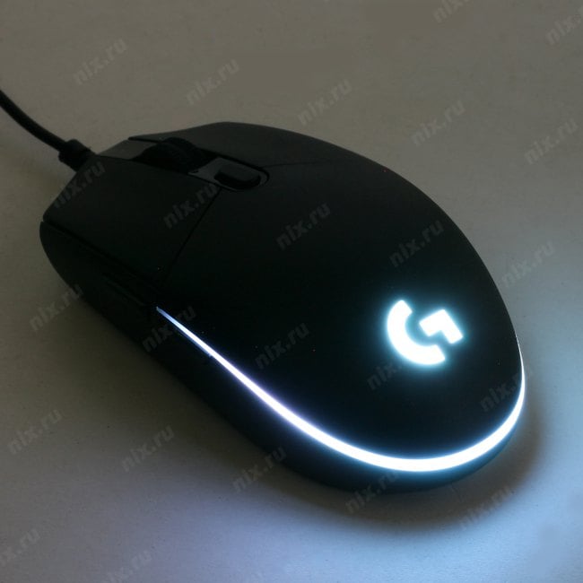 Logitech G102 LIGHTSYNC Black Mouse <910-005823/910-005808>  (RTL) USB 6btn+Roll