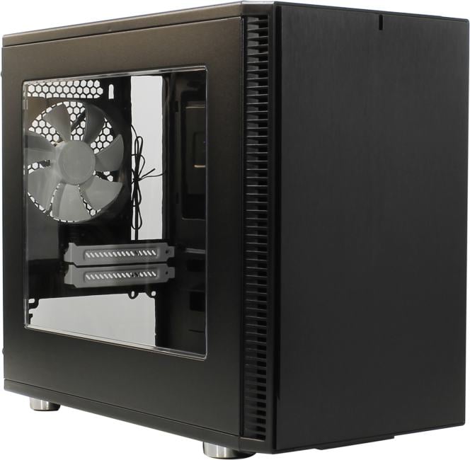 Miditower Fractal Design <FD-CA-DEF-NANO-S-BK-W> Define Nano S Black MiniITX  без  БП,  с окном