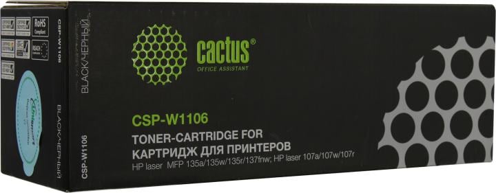 Картридж Cactus CSP-W1106 Black для HP  Laser  107a/107r/107w,  MFP 135/137