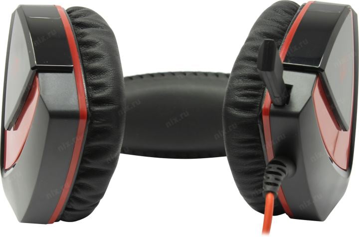 Наушники с микрофоном Bloody G500 Black-Red  (шнур  2.2м)
