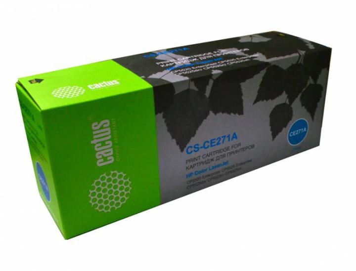 Картридж лазерный Cactus CS-CE271A CE271A голубой (15000стр.) для HP  LJ Ent CP5525