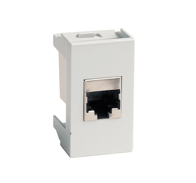 Розетка DKC 45148 компьютерная RJ45/8P8C кат.5e, экран, 1 модуль, серая  (разъем  про-ва  Hyperline), "Viva"