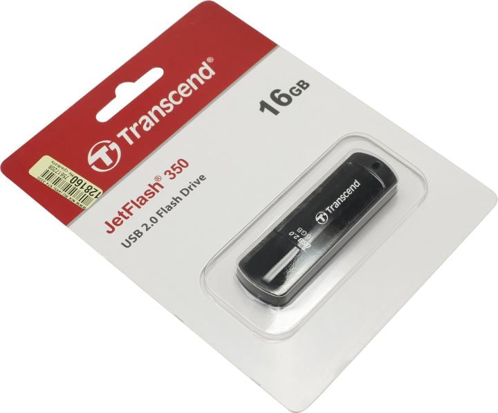 Transcend <TS16GJF350> JetFlash 350 USB2.0 Flash Drive  16Gb  (RTL)