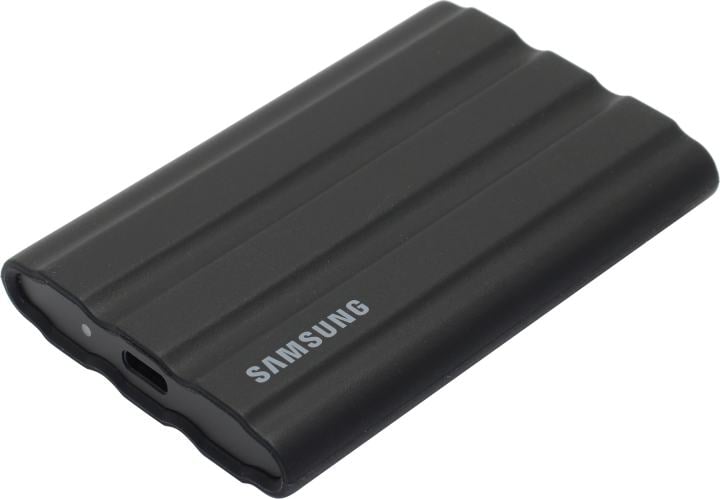 Внешние HDD и SSD/ Samsung External SSD T7 Shield, 2TB, Type C-to-C/A, USB 3.2 Gen2, R/W 1050/1000MB/s, IP65, 88x59x13mm, 98g, Black (12 мес.)