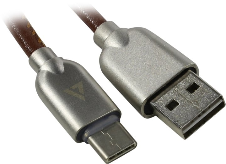 Кабели USB ACD USB кабель ACD-Allure Type-C , USB-A Кожа, 1м, коричневый (ACD-U926-C2N)