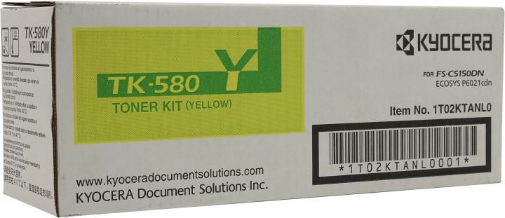 Kyocera-Mita TK-580Y Картридж, Yellow {FS-C5150DN, Yellow, (2800стр.)}