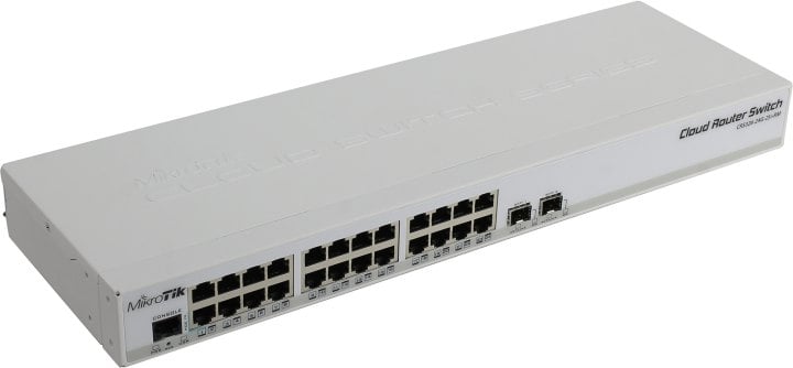 MikroTik <CRS326-24G-2S+RM> Cloud Router Switch (24UTP/WAN  1000Mbps + 2SFP+)