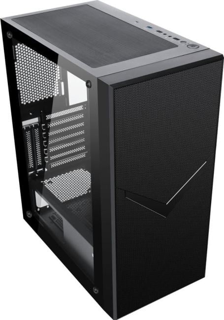 ACC-3501 Корпус Accord 3501 черный без БП ATX 2xUSB2.0 1xUSB3.0 1xUSB3.1  audio bott PSU