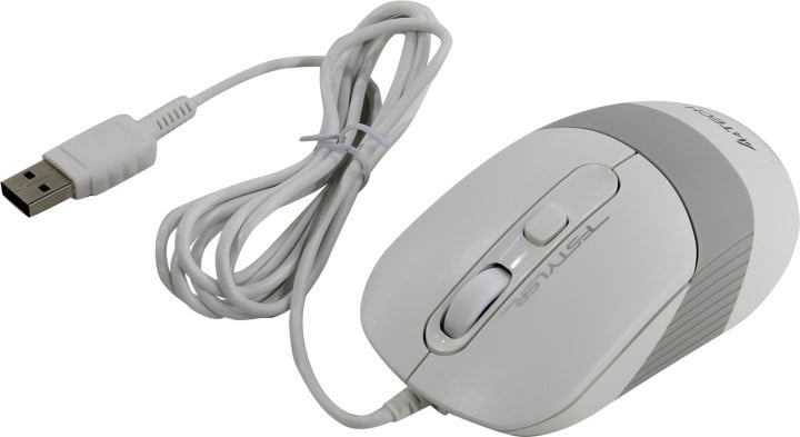 A4Tech FSTYLER Optical Mouse <FM10 White>  (RTL) USB 4btn+Roll
