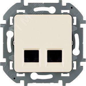 Legrand 673841 Двойная розетка RJ 45 категория 6 UTP  INSPIRIA  слоновая  кость (673841)